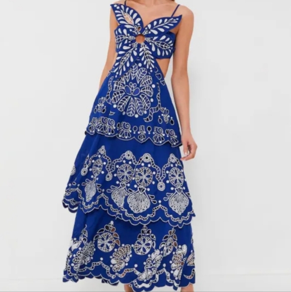 FARM Rio Navy and White Backless Dress - Picture 4 of 9